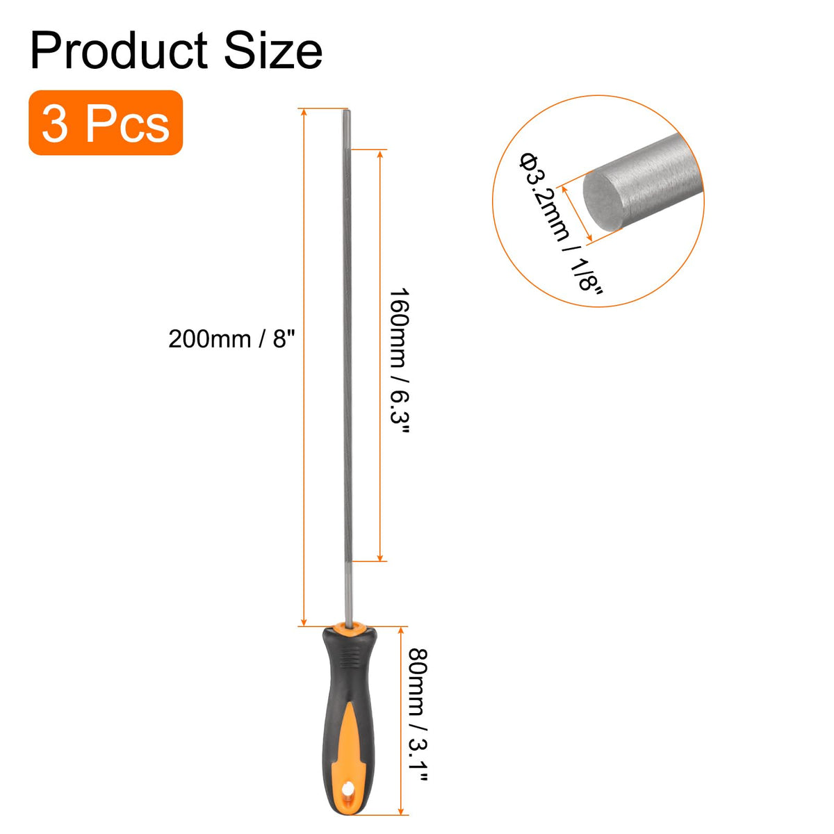 HARFINGTON chainsaw file with ergonomic plastic handle for comfortable grip on-site.