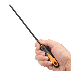 HARFINGTON plastic-handle chainsaw file provides comfortable gripping.