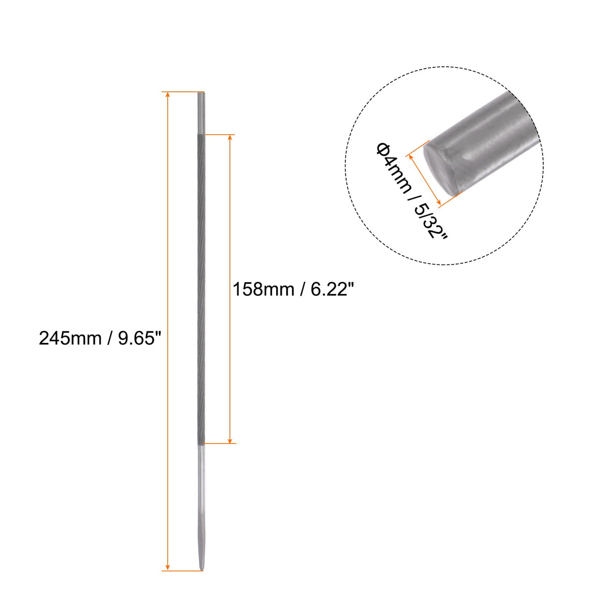 HARFINGTON file with 158mm teeth length for efficient edge work.