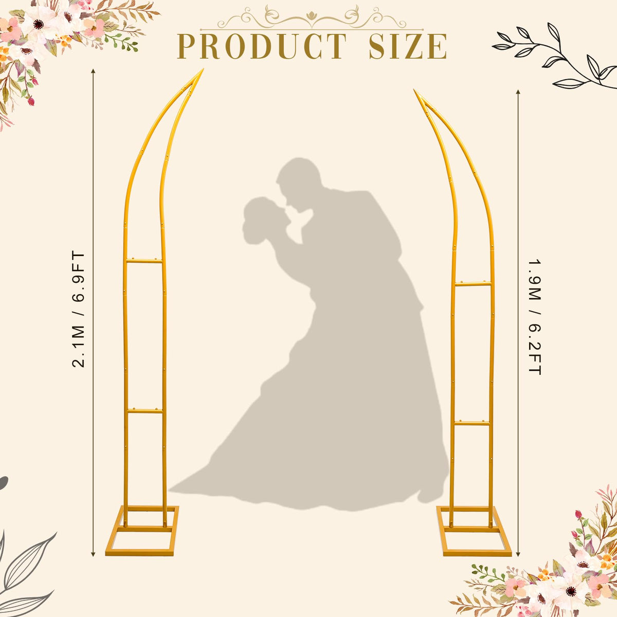 Harfirbe 6.9ft curved backdrop for romantic photos and celebrations