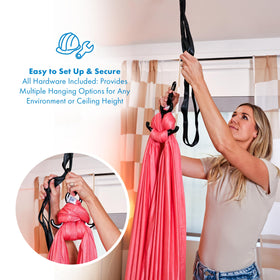 Harkla sensory swing supports up to 300 lbs for shared family spaces.