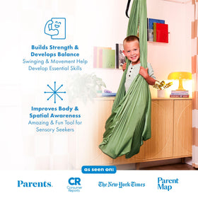 Harkla sensory swing supports up to 300 lbs for shared use