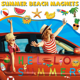 Harloon Hello Summer flamingo magnet adds playful tropical flair