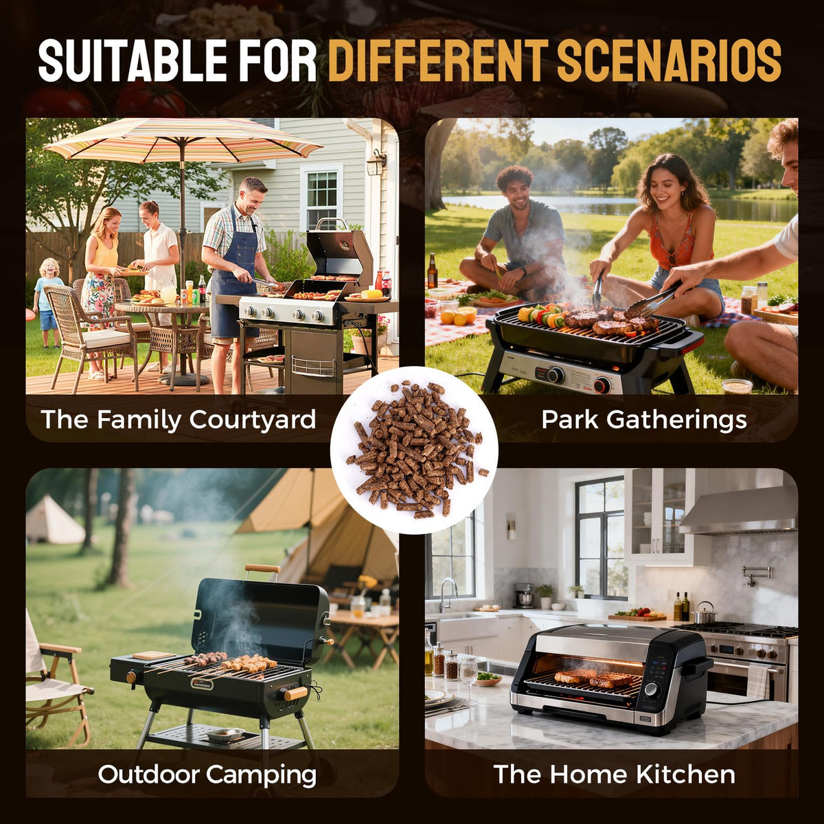 Harmos 4-Wood pellets global flavors offer a world of smoky possibilities.