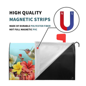 Harooni mailbox cover with magnetic strips installs easily without tools.
