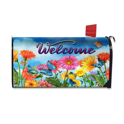 Harooni spring welcome flowers mailbox cover adds curb appeal and seasonal charm.