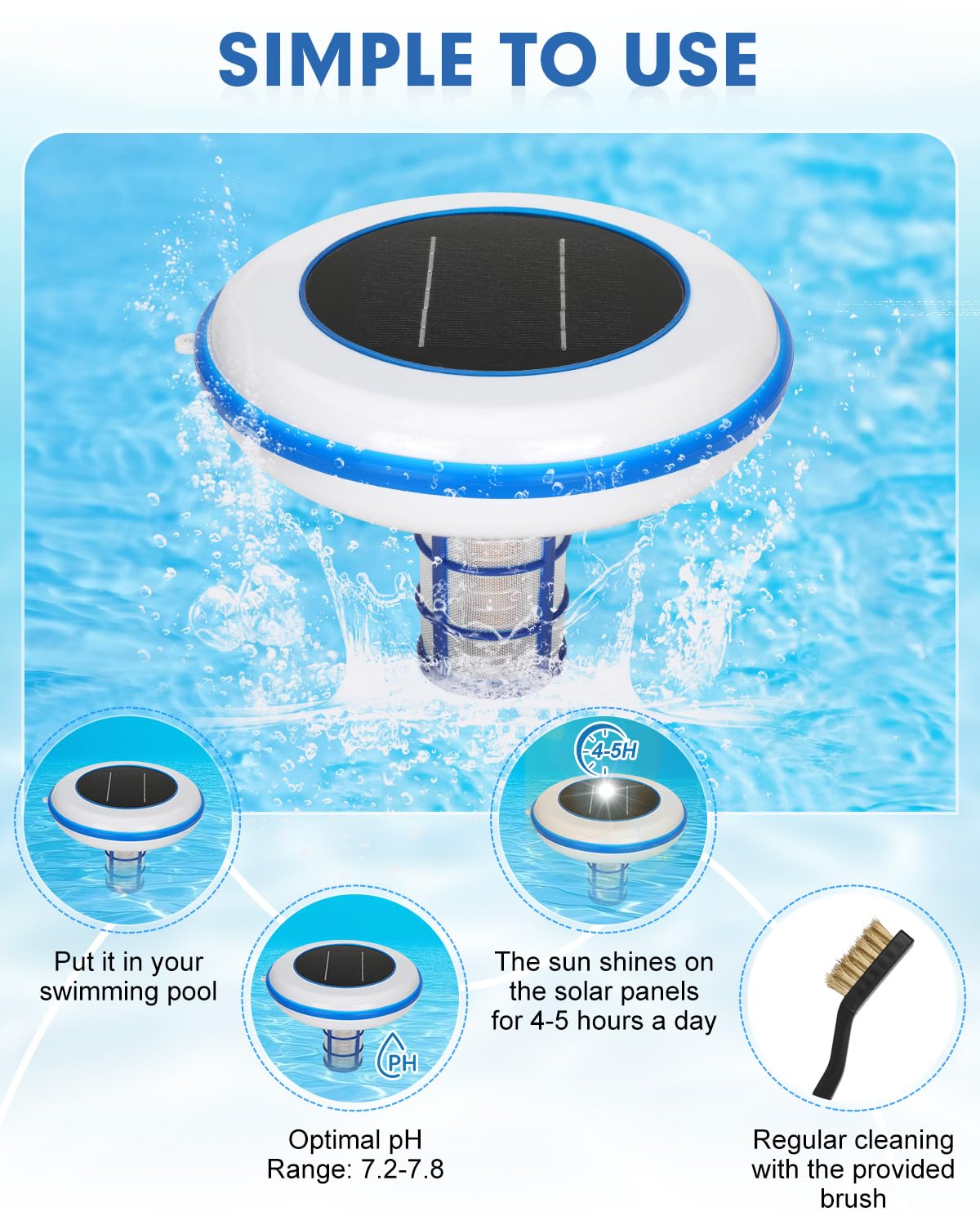 Harsire pool accessories easy-install enables quick setup for busy households