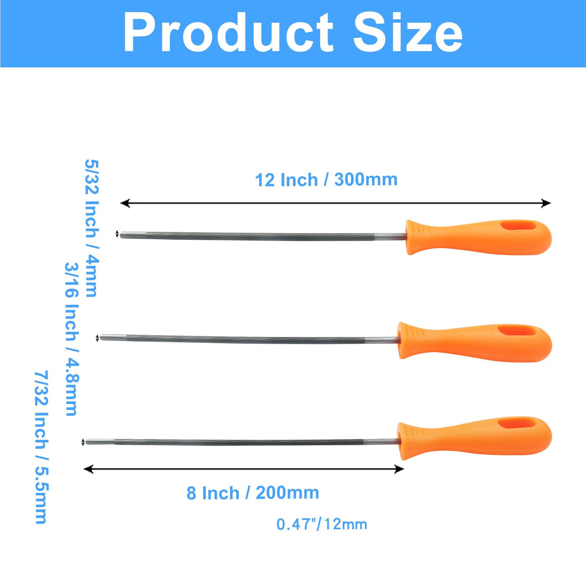 HARSKIYER chainsaw sharpening file 7/32 round for durable performance