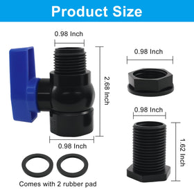 HARSKIYER PVC barrel valve showing durable bulkhead connection