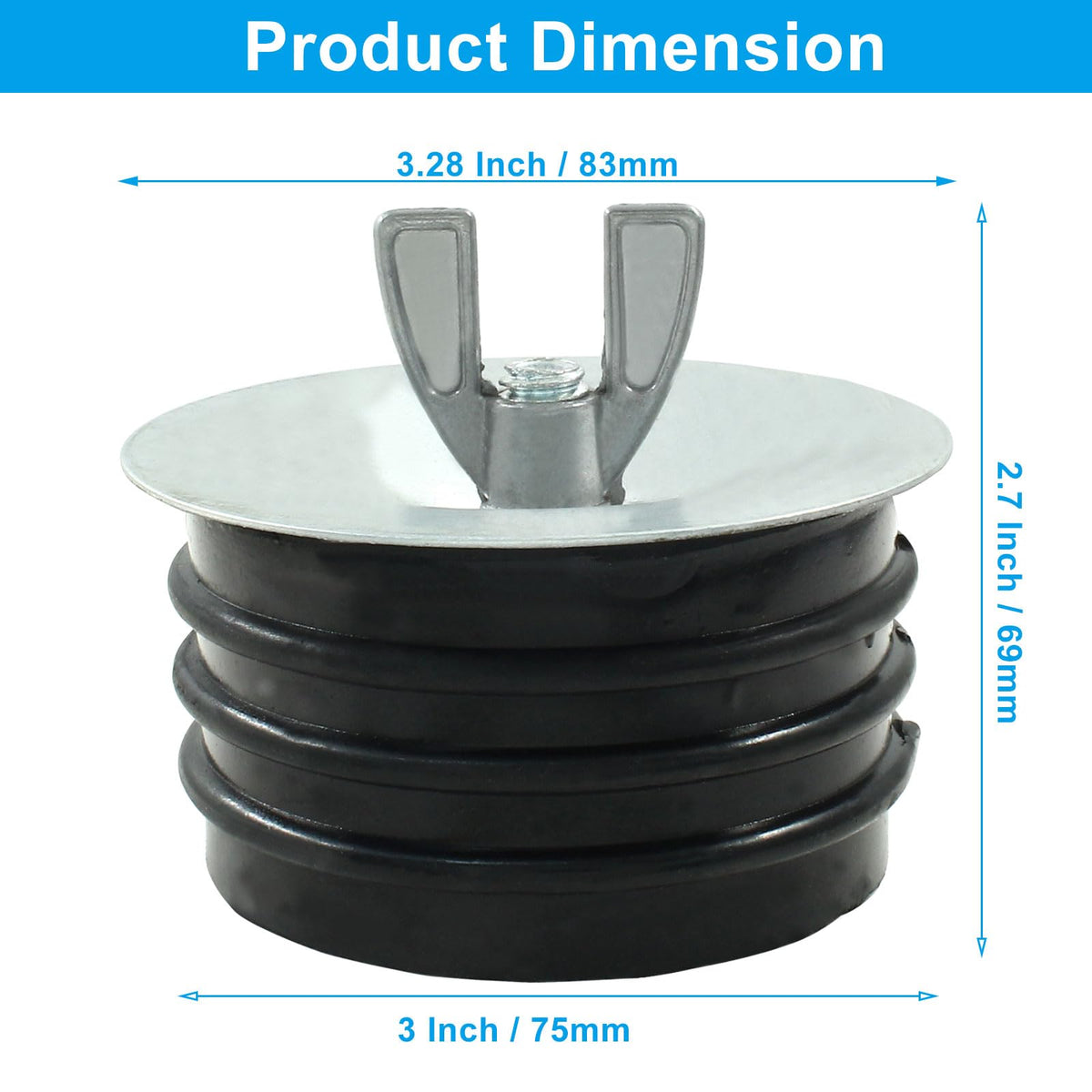 HARSKIYER sewer cap on threaded pipe shows versatile fit for sinks and pools