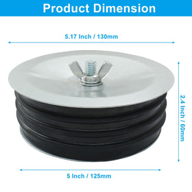 HARSKIYER sewer cleanout cap materials rubber and metal form a reliable seal.