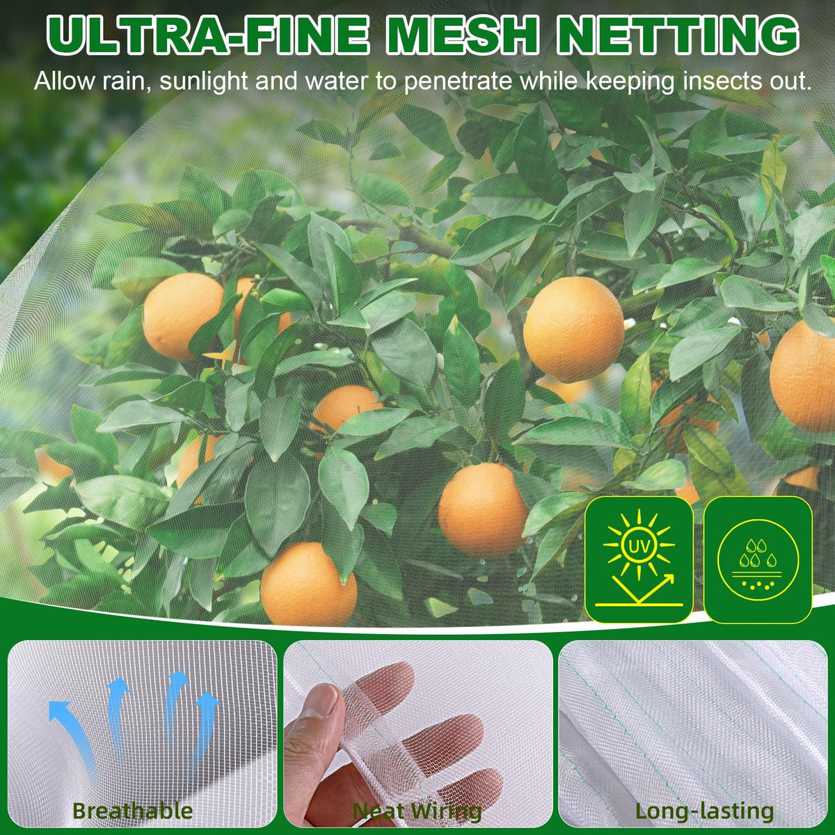 Haru Haru protects fruits and vegetables from pests while staying light and flexible.