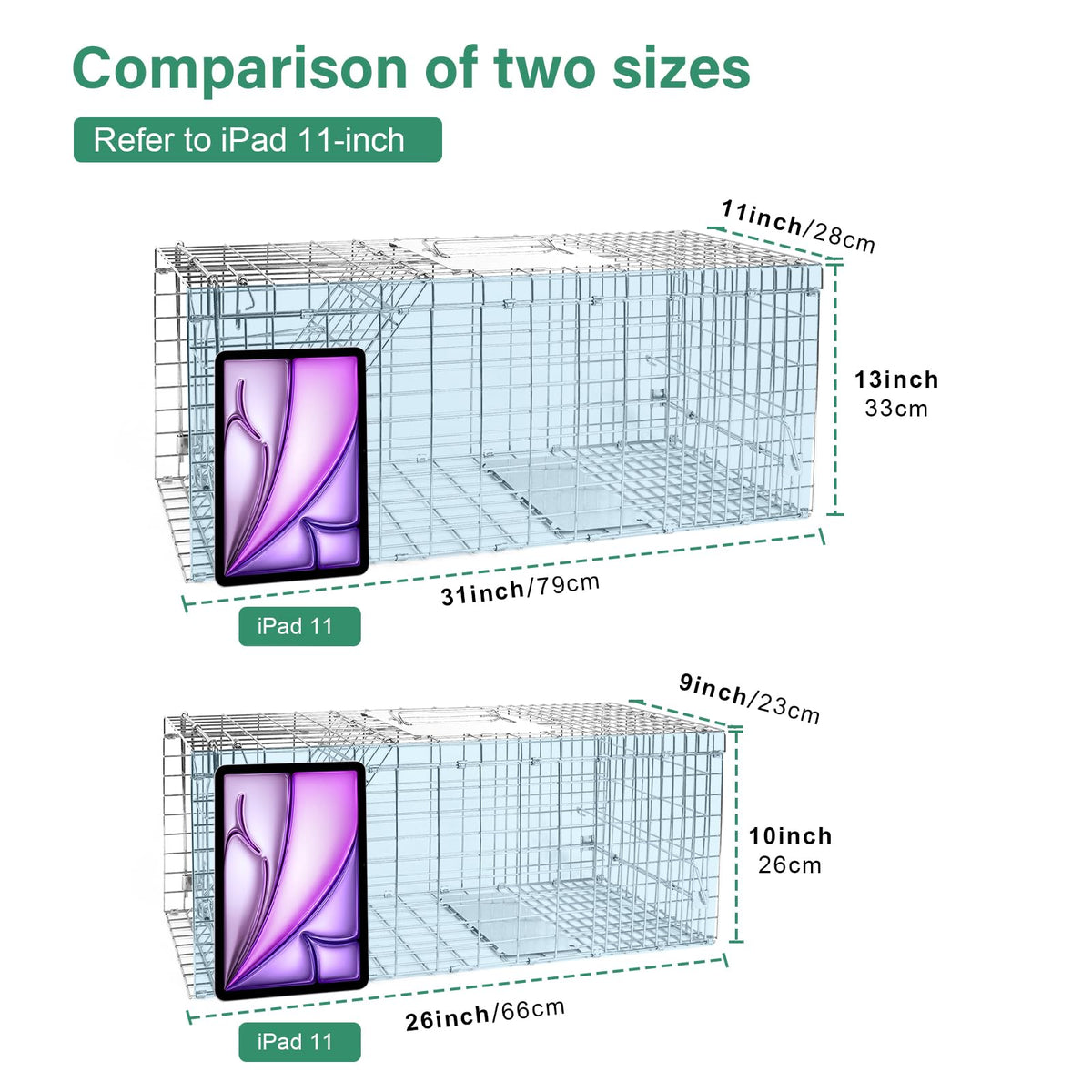 HARVANCO galvanized steel cage delivers durability and rust resistance.