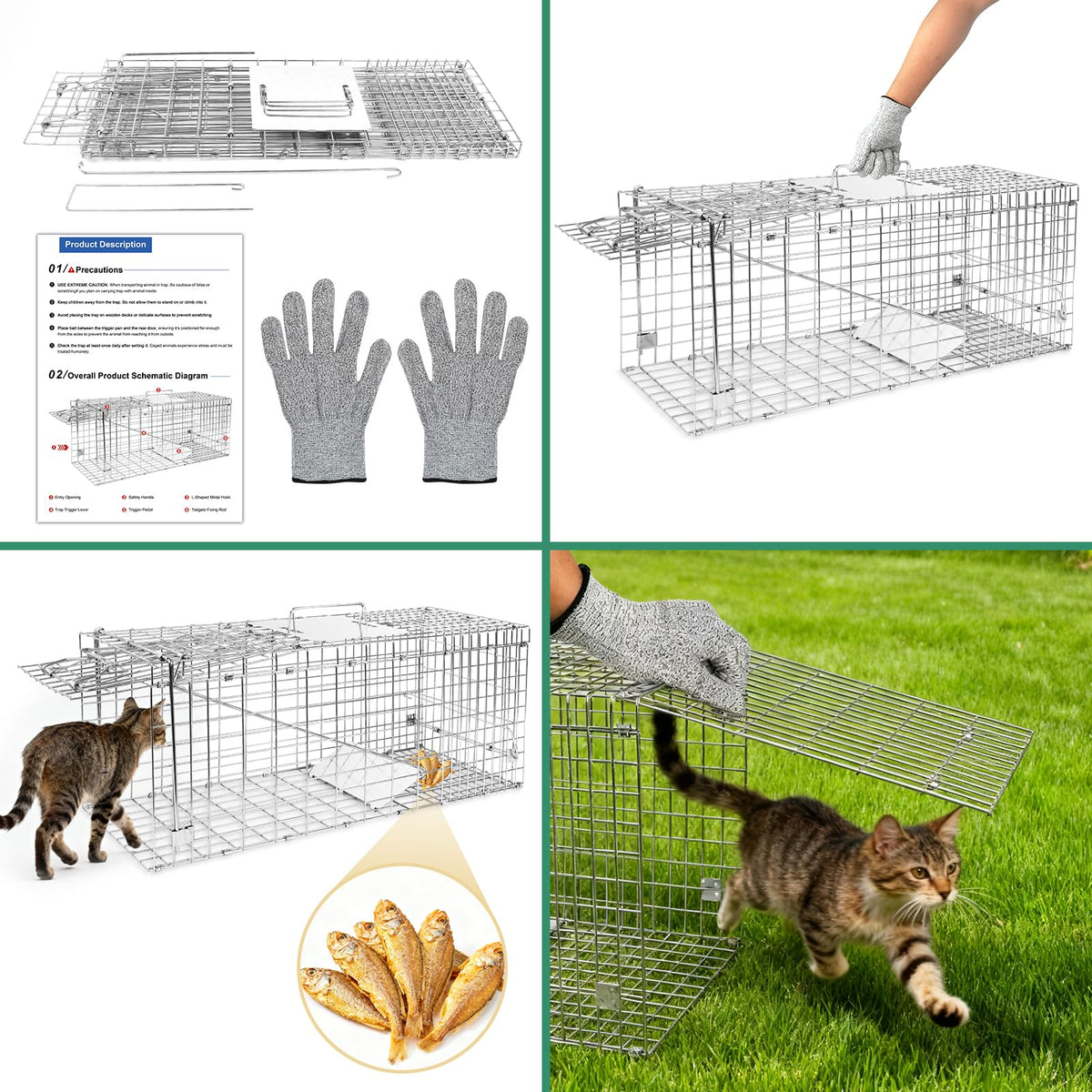 HARVANCO live trap with a sensitive trigger and safe door mechanism for humane capture.