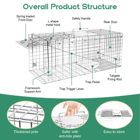 HARVANCO trap includes gloves for safe handling during use.