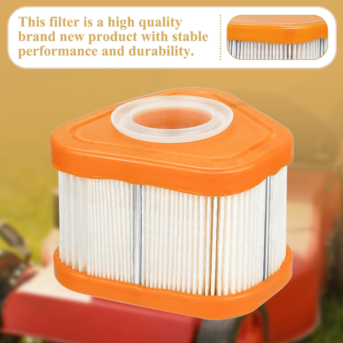 HASME air filter for Briggs & Stratton 123P07, snug fit helps maintain engine performance.