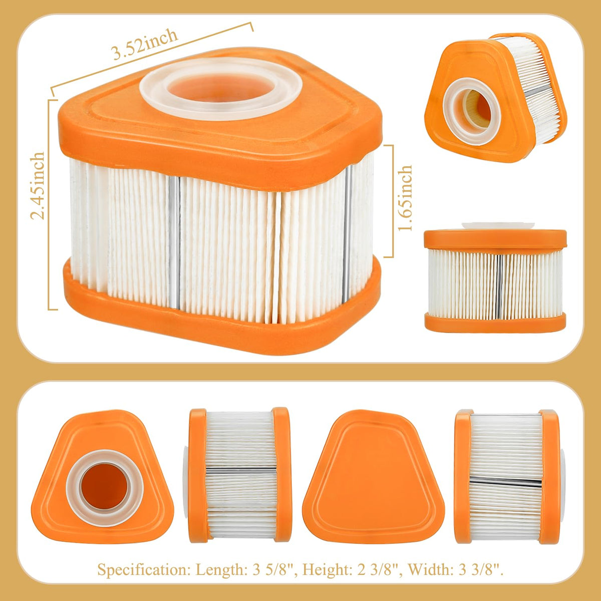 HASME air filter for Briggs & Stratton 123P0B, precise fit reduces debris intake.