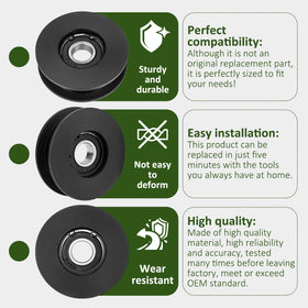 HASME idler pulley replacement for LC221AH helps reduce belt wear and noise