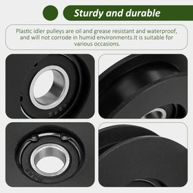HASME idler pulley for P160RWD ensures belt alignment on drive-side components