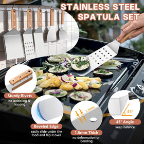 HaSteeL cast iron press for uniform searing on teppanyaki surfaces