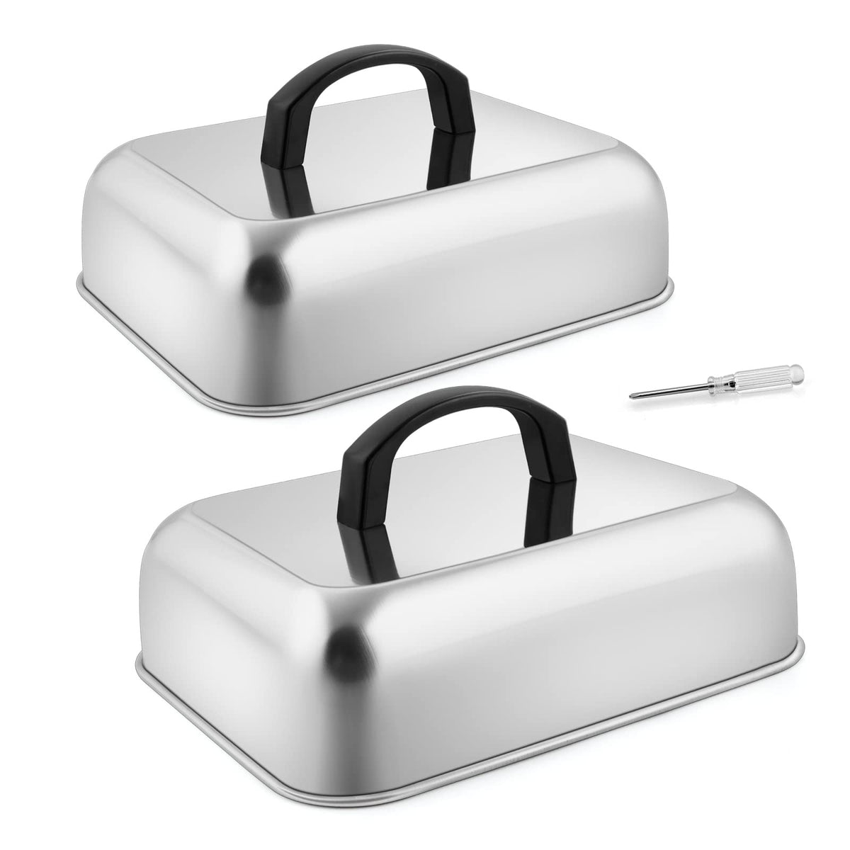 HaSteeL cheese melting dome in rectangular 9x7 cover shaping heat and melt