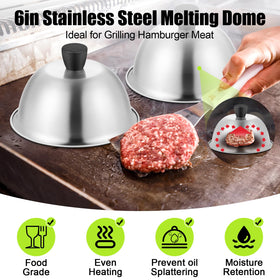 HaSteeL dishwasher-safe griddle lid helps quick cleanup after grilling teppanyaki