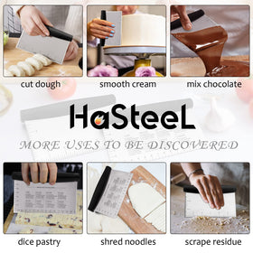 HaSteeL dishwasher-safe scraper cleans easily after cooking and grilling.