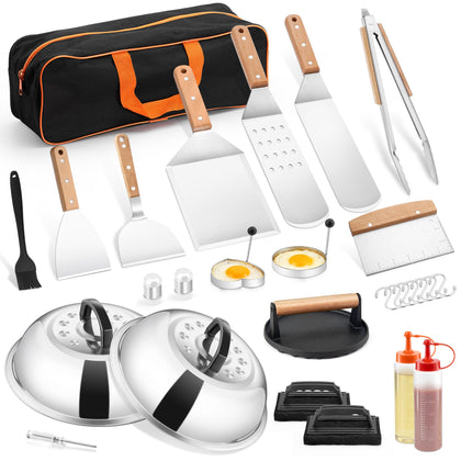 HaSteeL griddle spatulas five-piece set for precise turning on flat-top grills