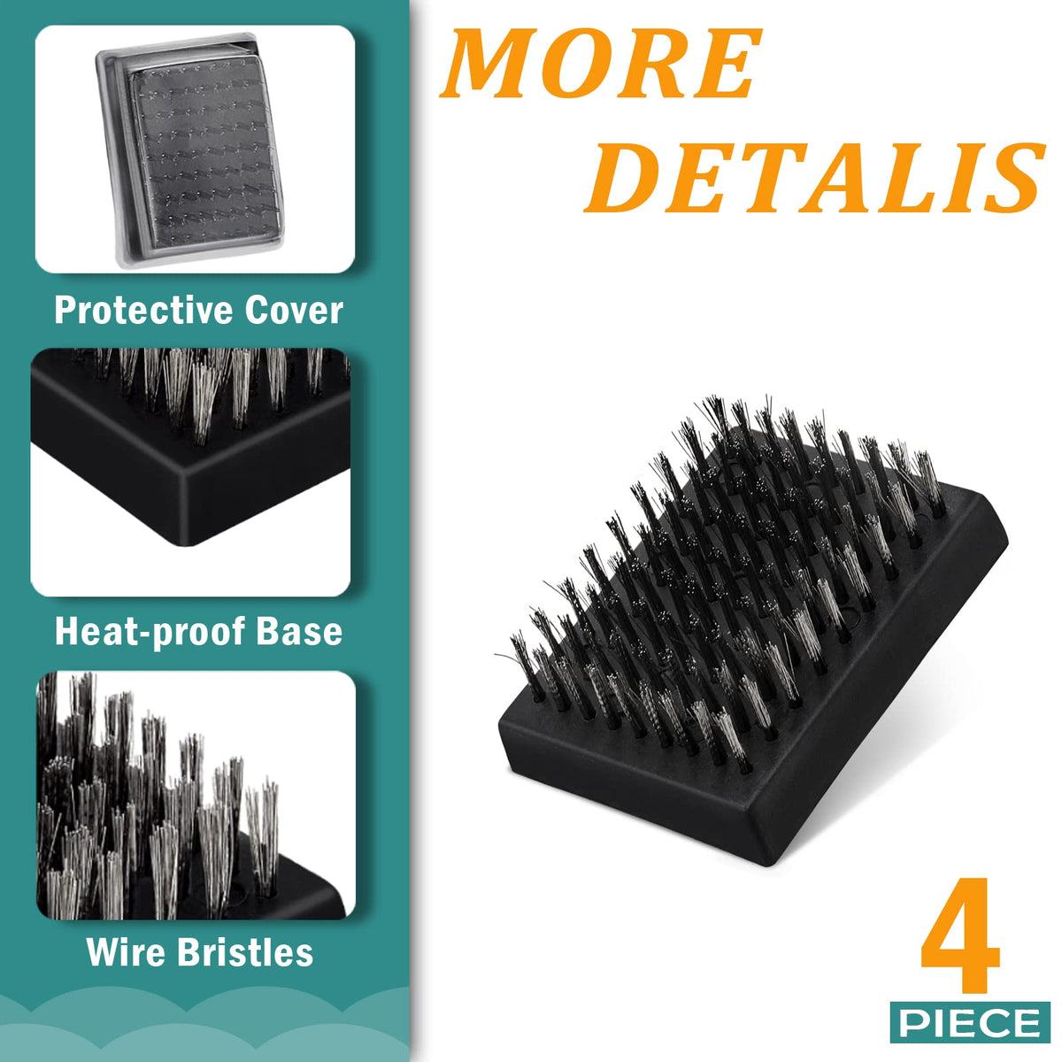 HaSteeL replacement head screw attachment close-up, ensuring secure fit on compatible grills