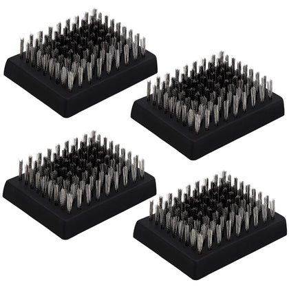 HaSteeL grill brush replacement head 4-pack ready for quick swaps and continued cleaning