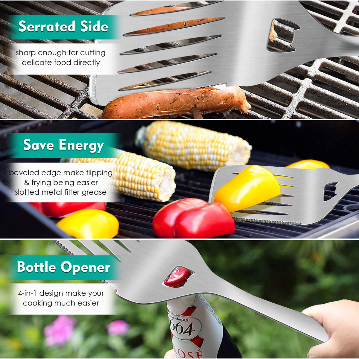 HaSteeL meat fork pierces and handles large cuts with control