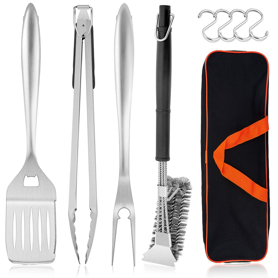 HaSteeL grilling spatula for easy flipping on a hot grill
