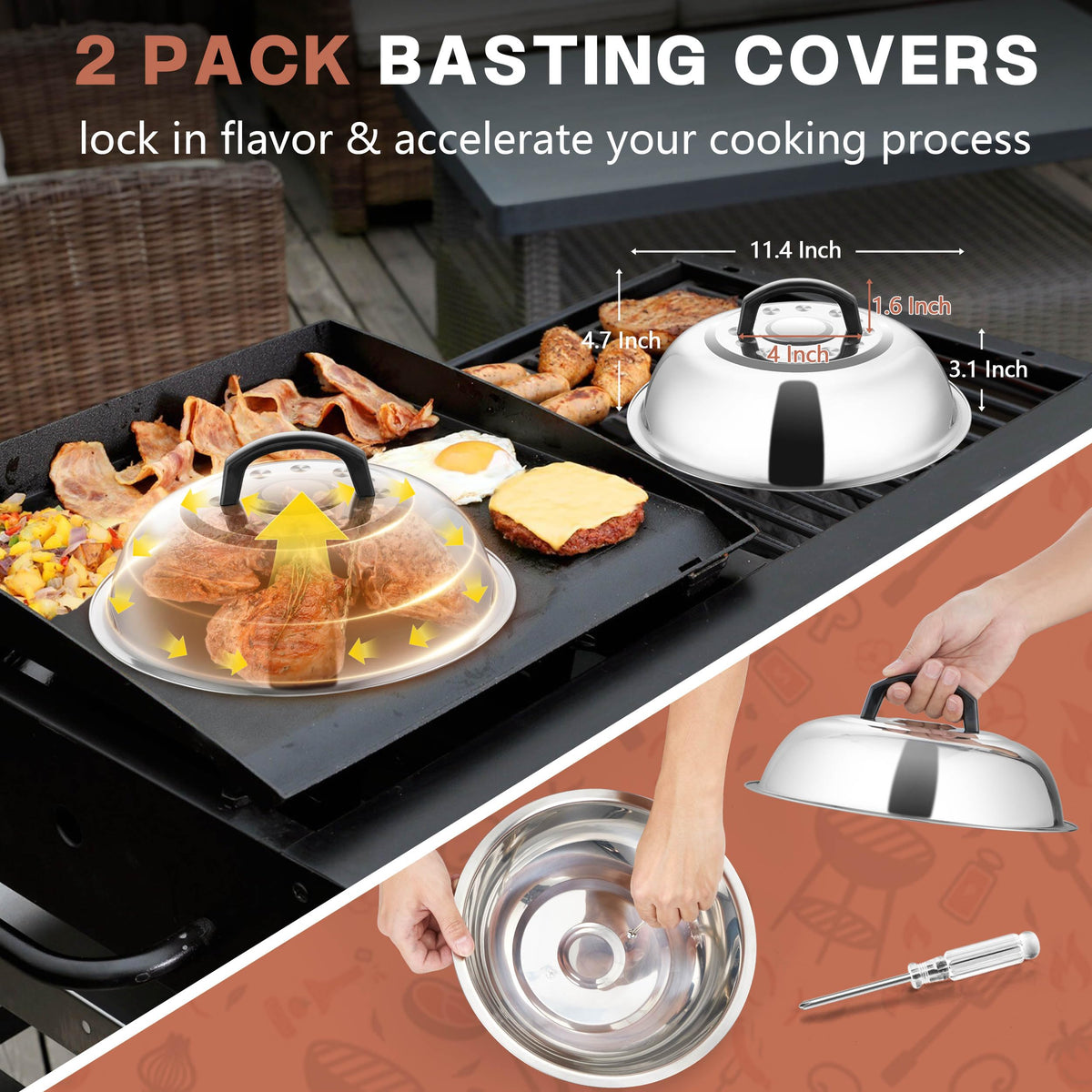 HaSteeL scraper chopper for quick griddle cleanup and food prep