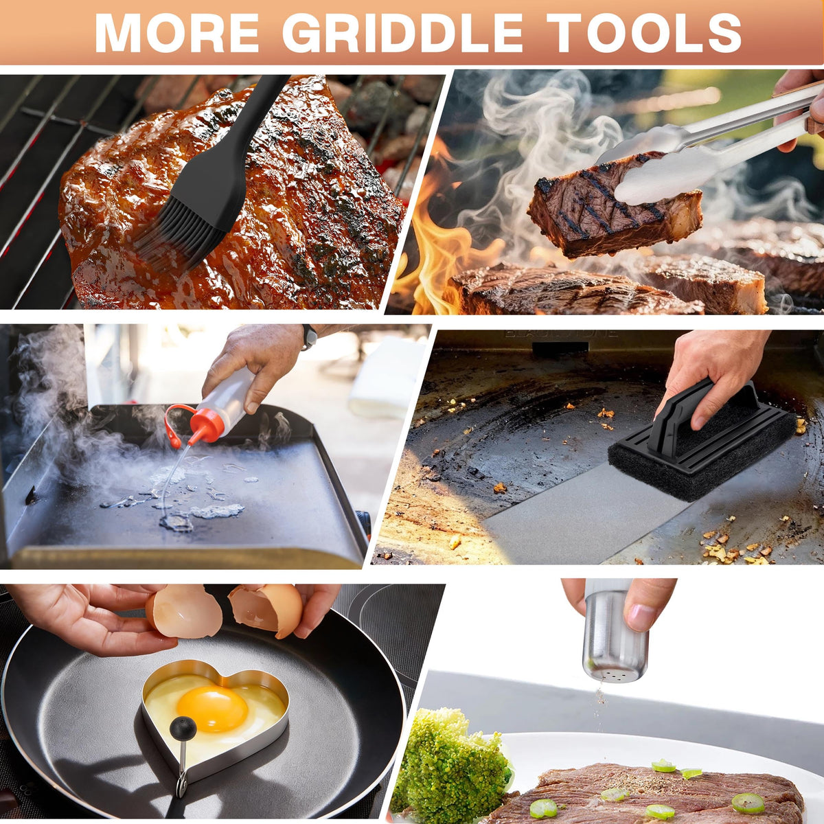 HaSteeL silicone brush for even sauce application on grilled foods