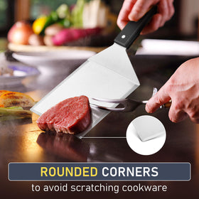 HaSteeL stainless steel spatula dishwasher-safe for easy cleanup