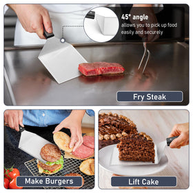 HaSteeL spatulas with extra hooks for convenient hanging storage