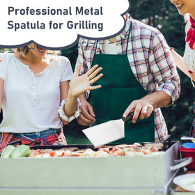 HaSteeL versatile spatula for teppanyaki hibachi and flat-top grills