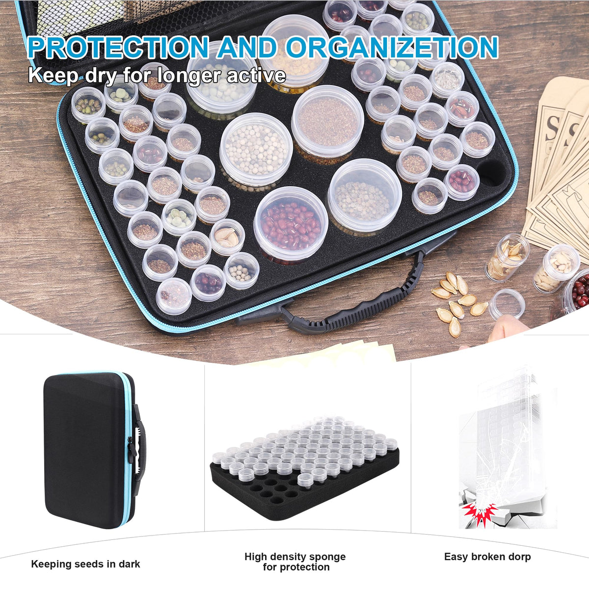 hasumcol compact organizer case shields seeds from light and moisture