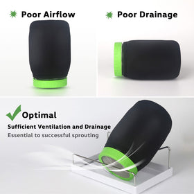 Haswe blackout sleeves control light exposure for versatile sprout varieties.