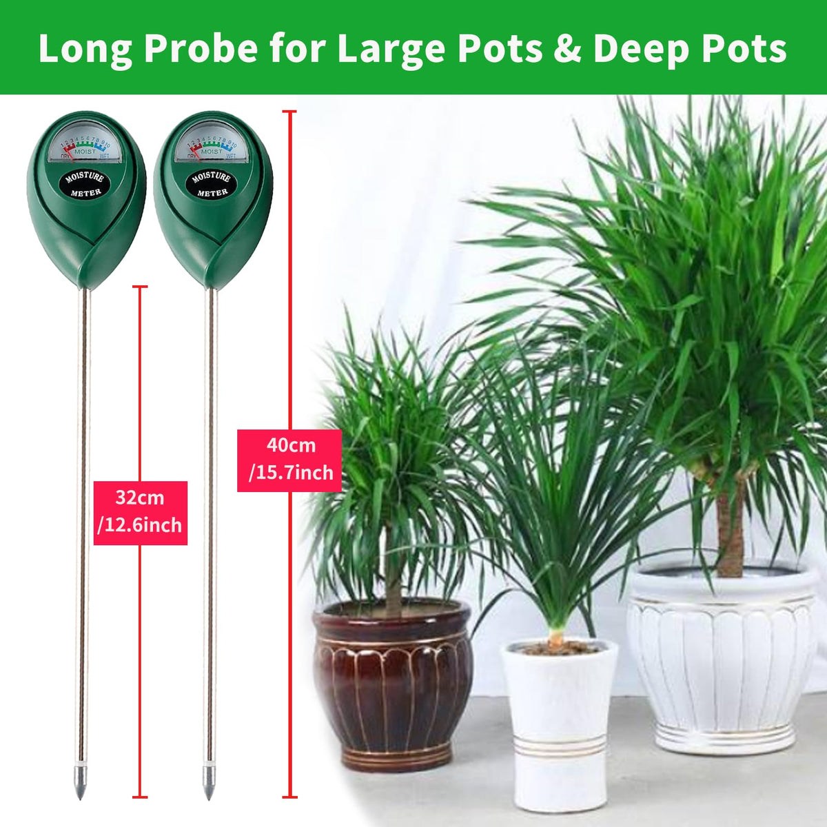 Hathdia no-battery-needed plant water meter simplifies moisture reading.