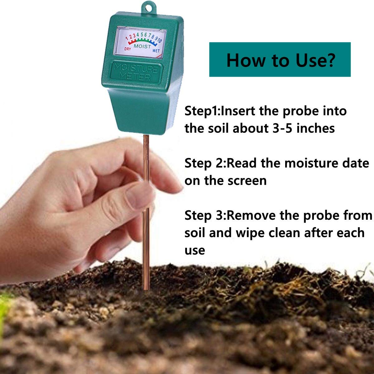 Hathdia two-pack plant hygrometers for easy moisture monitoring.