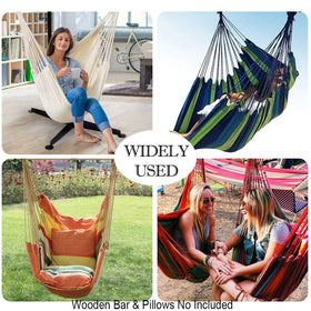 Hatisan hammock chair wooden bar not included for versatile mounting