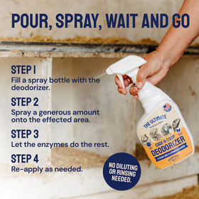 Hatortempt coop-cleaning-set-up demonstrating versatile odor control across surfaces