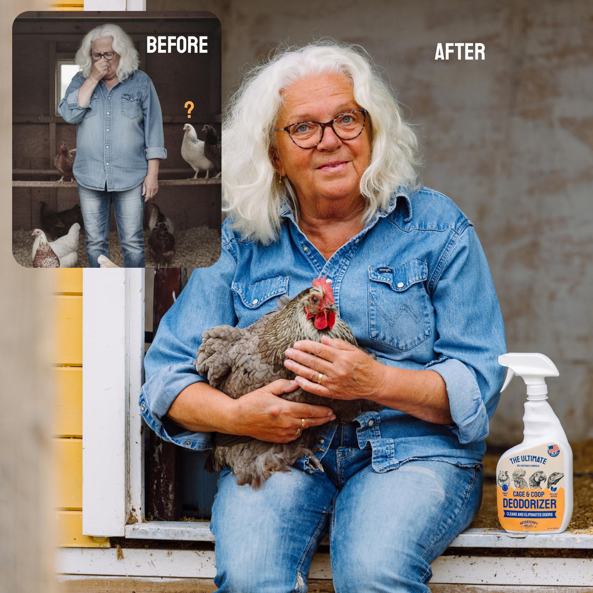 Hatortempt zero-dust no-rinse used near feeders showing a clean, dust-free coop