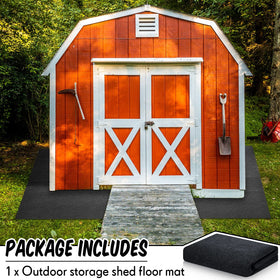 Haull Shed Floor Mat easy install and foldable for seasonal redeployment