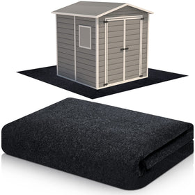 Haull shed floor mat under shed protection guards against moisture and mud.