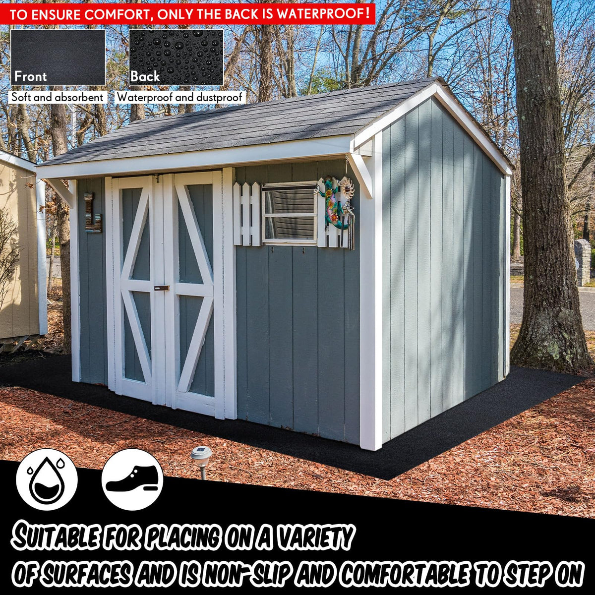 Haull Shed Floor Mat versatile outdoor use for sheds, patios, and garages