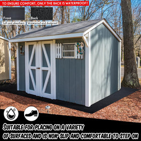 Haull shed floor mat washable and reusable for spring and summer use.