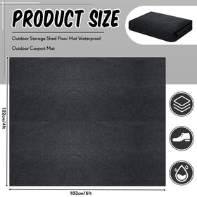 Haull shed floor mat waterproof-back design protects floors from moisture