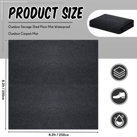 Haull shed floor mat waterproof PE bottom protects the floor from spills and damp.